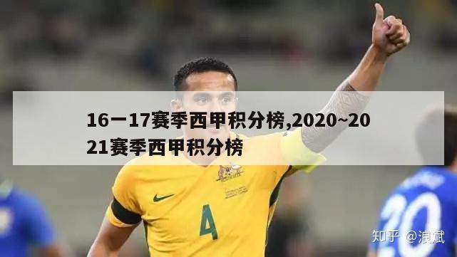 16一17赛季西甲积分榜,2020~2021赛季西甲积分榜